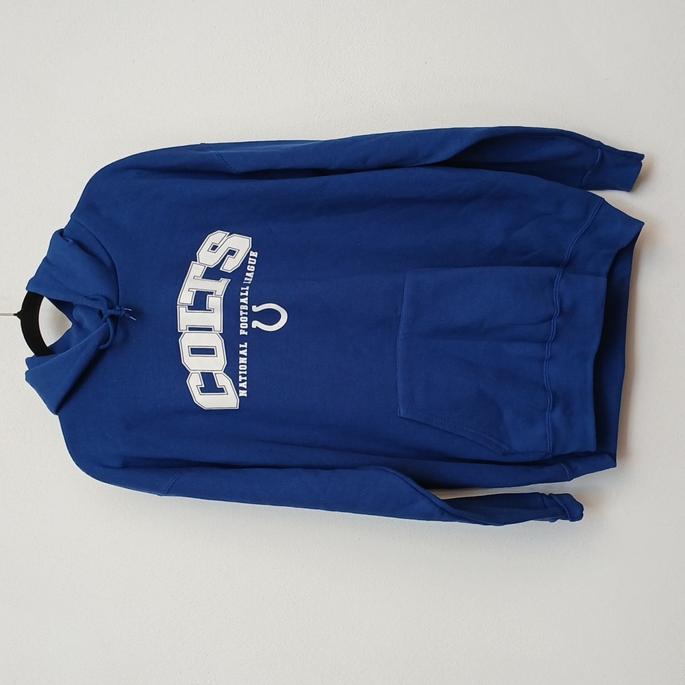 CSA NFL Indianapolis Colts Blue, White Hooded Sweatshirt Size Large Football